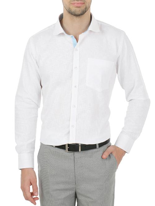 white cotton formal shirt - 13941287 - Standard Image - 0