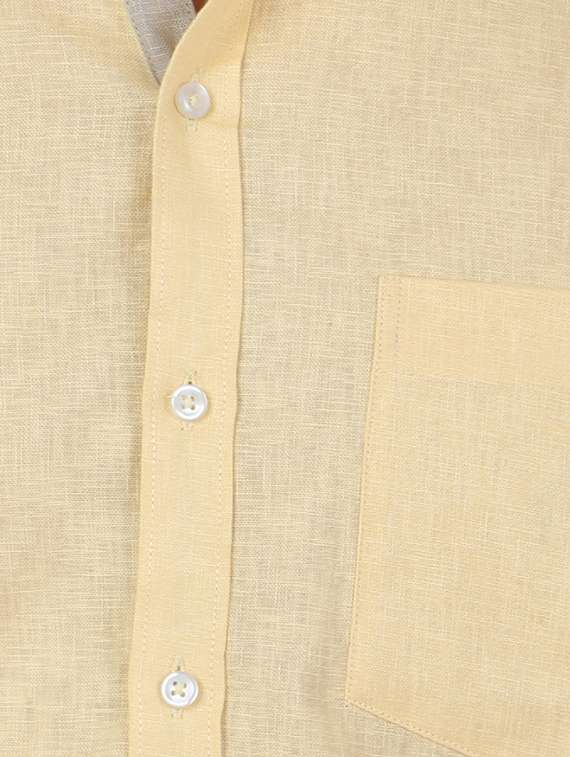 yellow cotton formal shirt - 13941288 - Standard Image - 3