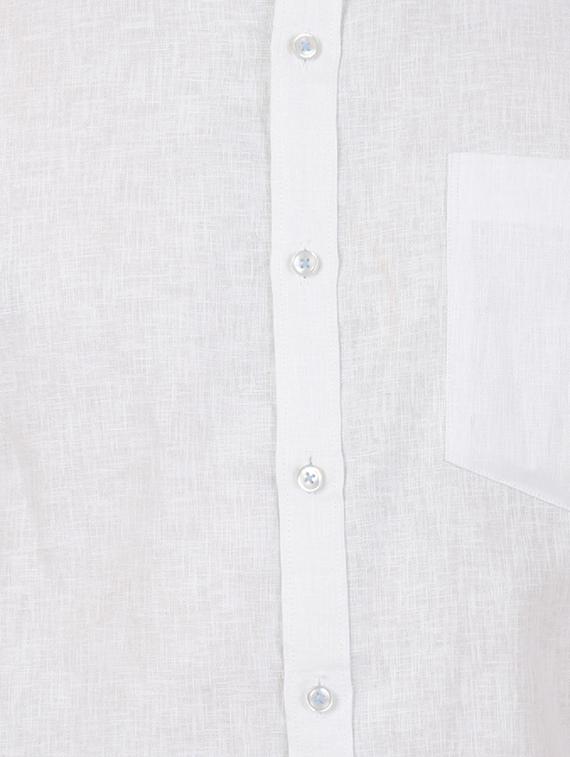 white cotton blend casual shirt - 13941293 - Standard Image - 3