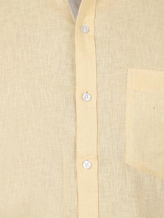 yellow cotton blend casual shirt - 13941294 - Standard Image - 3