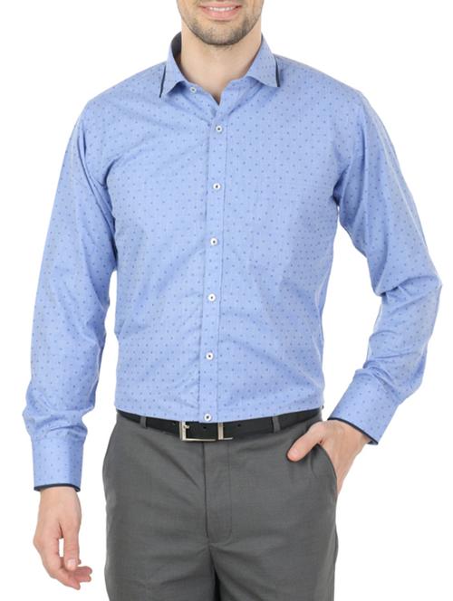 blue cotton formal shirt - 13941300 - Standard Image - 0