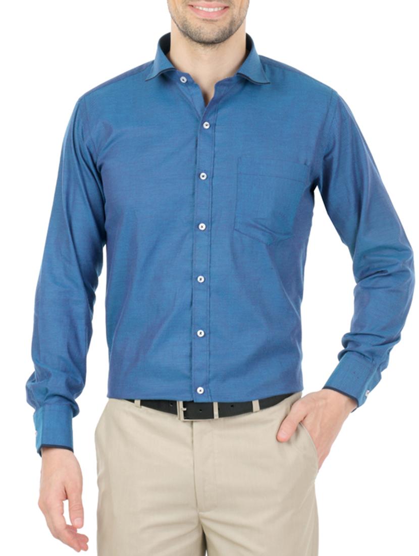 blue cotton formal shirt - 13941305 - Zoom Image - 0