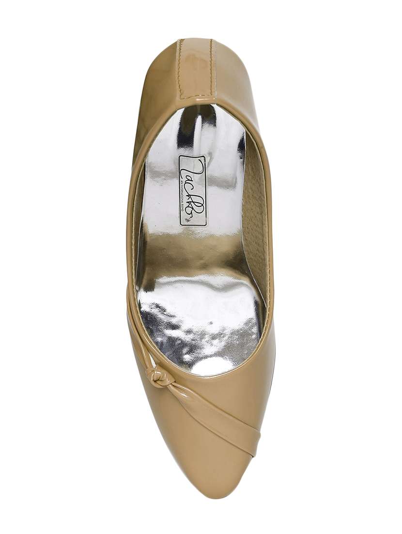 brown patent leather slip on pumps - 13942151 -  Standard Image - 3