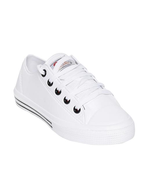 white rubber laceup sneakers - 13942154 -  Standard Image - 0