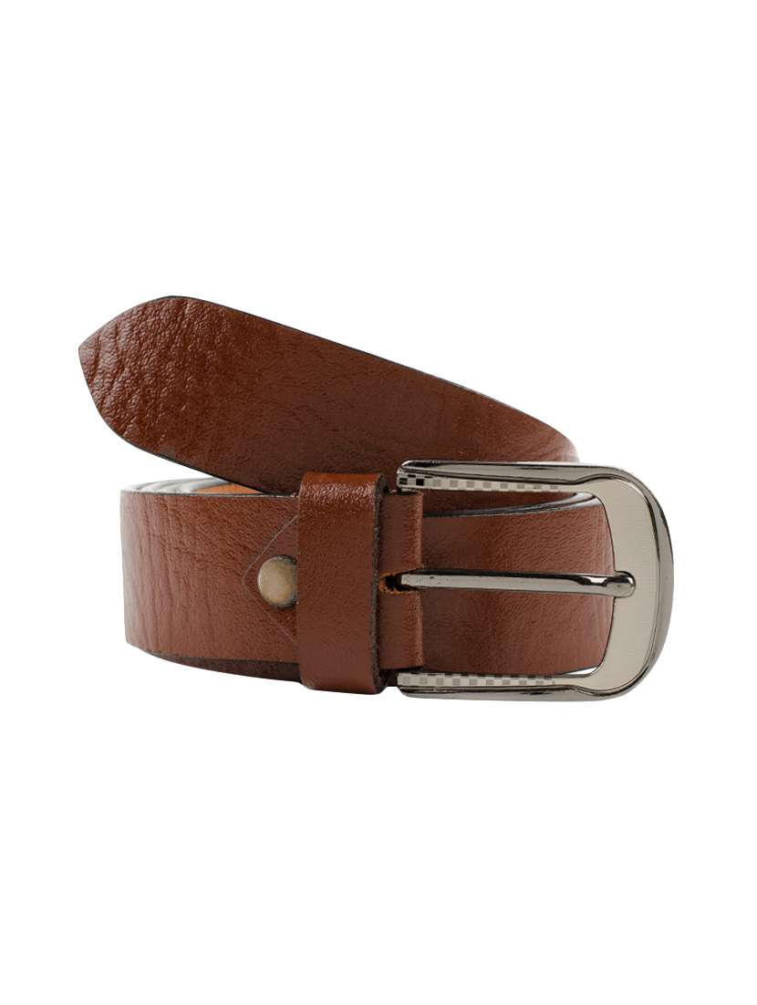 brown leather belt