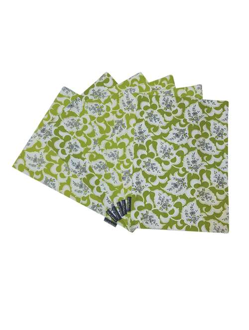 floral printed cotton set of 6 table mat - 13946238 -  Standard Image - 0