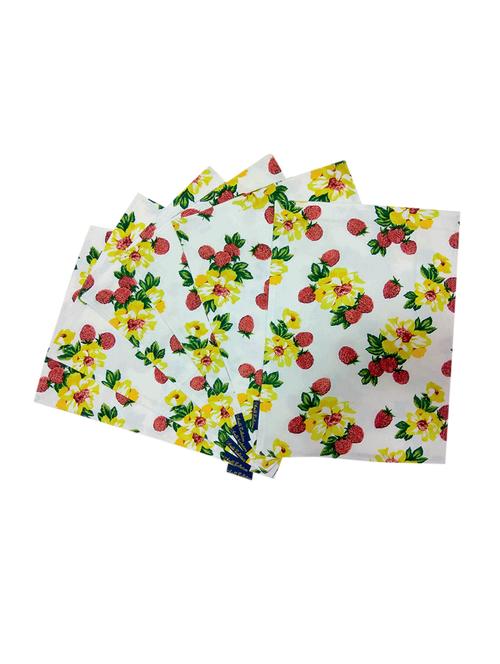 white floral printed cotton set of 6 table mat - 13946240 -  Standard Image - 0