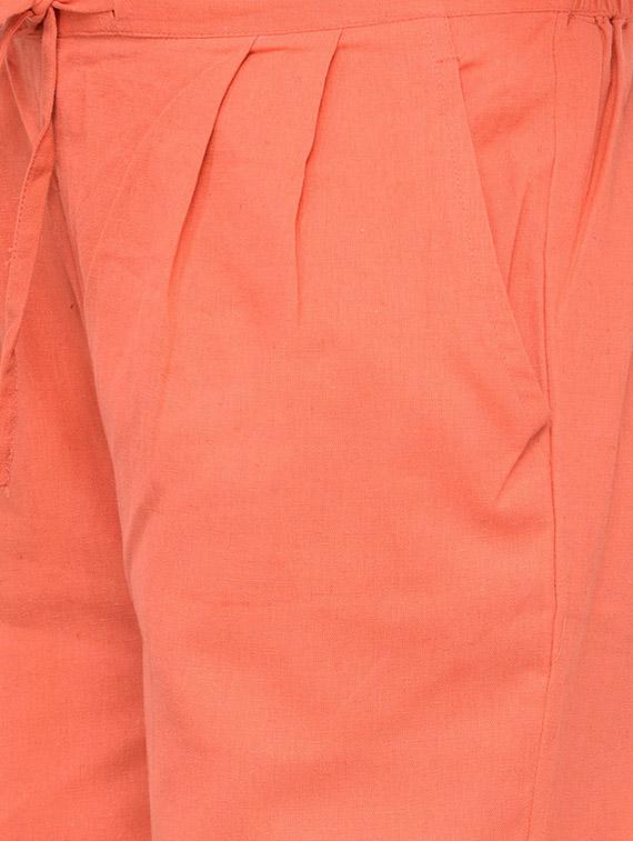 solid pleated trousers - 13947139 - Standard Image - 3