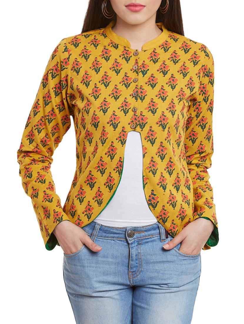 yellow cotton jacket - 13947175 - Zoom Image - 0