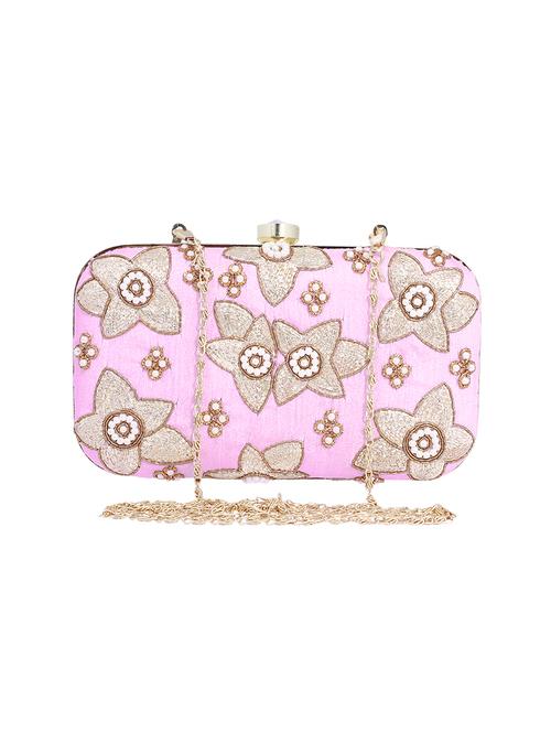 pink metal clutch - 13949089 - Standard Image - 0