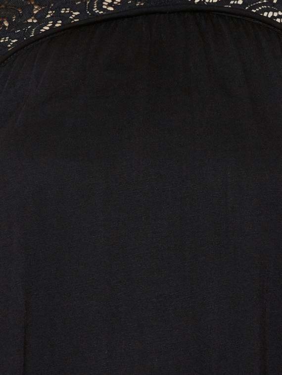 lace panel bell sleeved top  - 13950823 -  Standard Image - 3