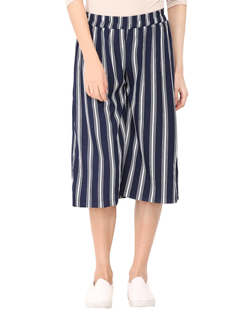 striped blue culottes - 13958613 - Zoom Image - 0