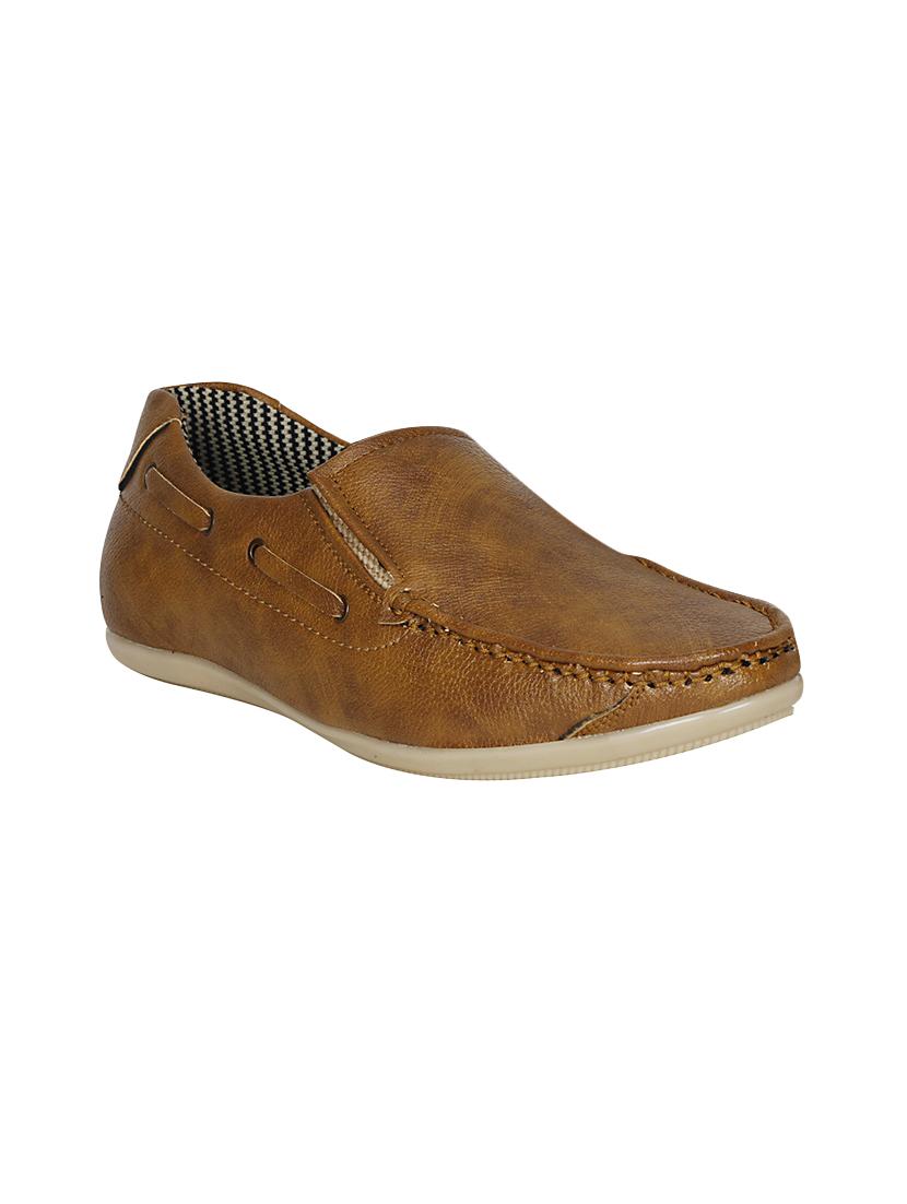 brown leatherette slip on loafer - 13959869 - Zoom Image - 0