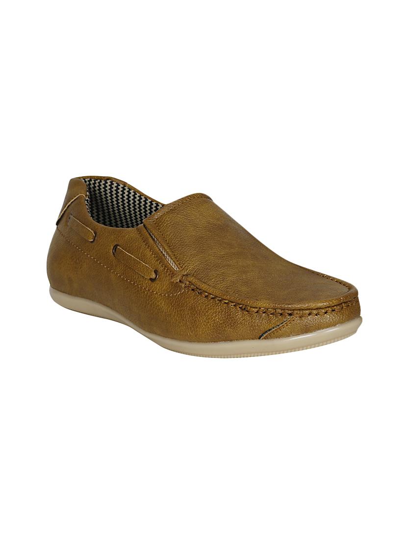 tan leatherette slip on loafer - 13959872 - Zoom Image - 0