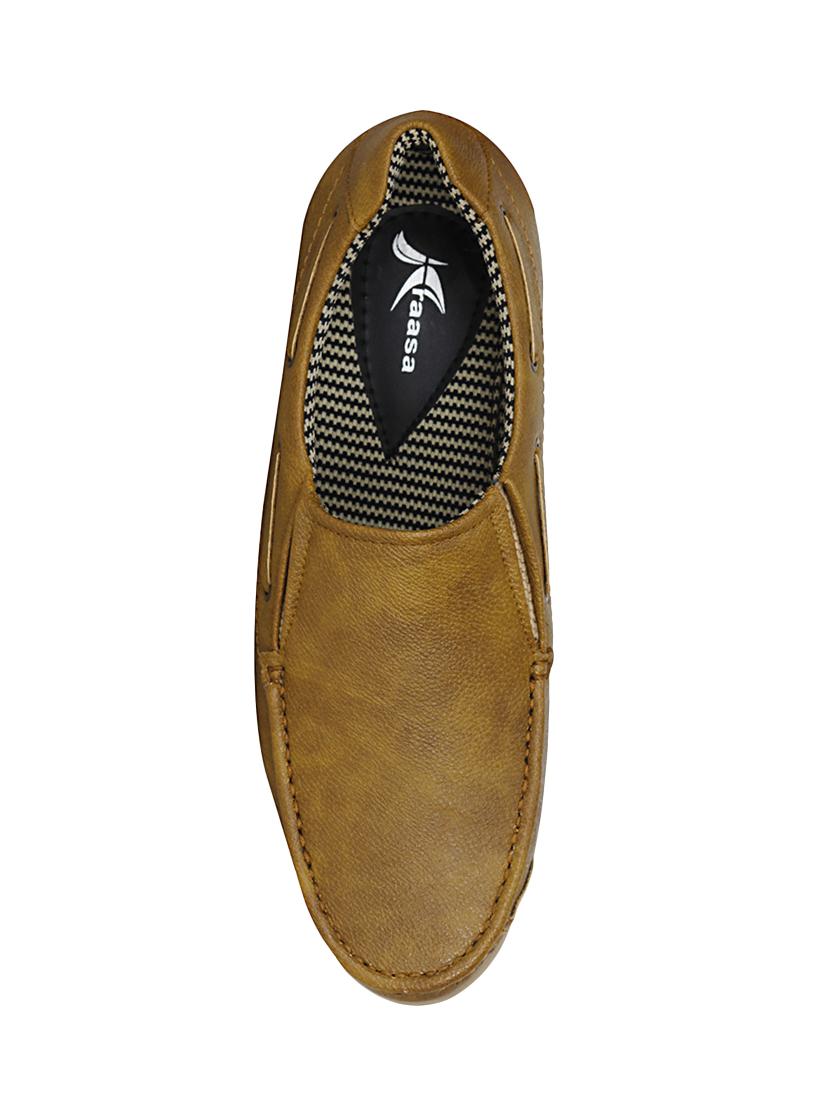 tan leatherette slip on loafer - 13959872 - Standard Image - 3