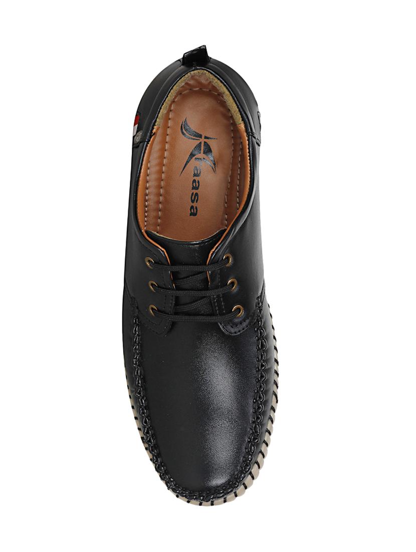 black leatherette lace up shoe - 13960084 - Standard Image - 3