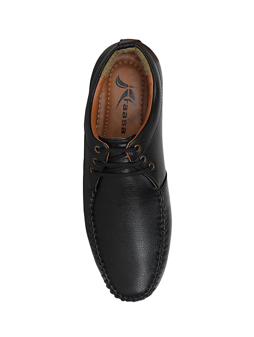 black leatherette lace up derby - 13960087 - Standard Image - 3