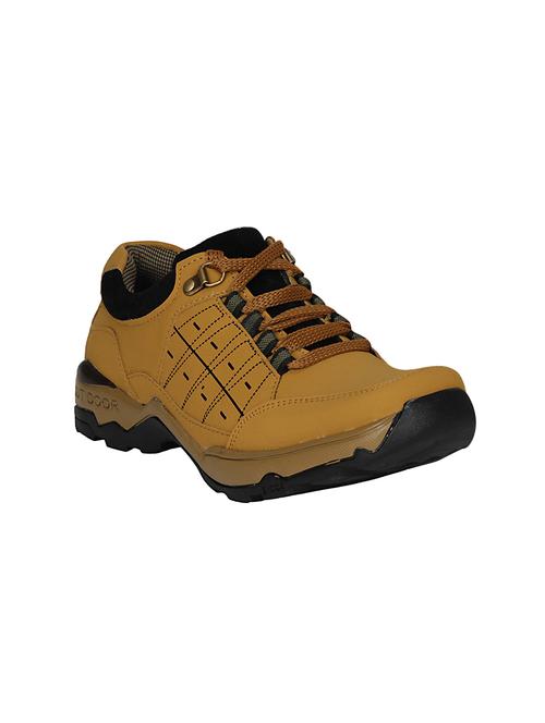tan leatherette lace up boot - 13960091 - Standard Image - 0