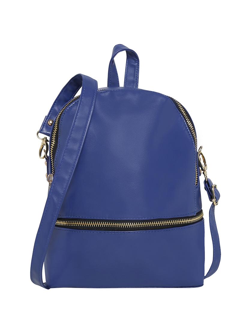 blue leatherette  regular backpack - 13961501 -  Zoom Image - 0