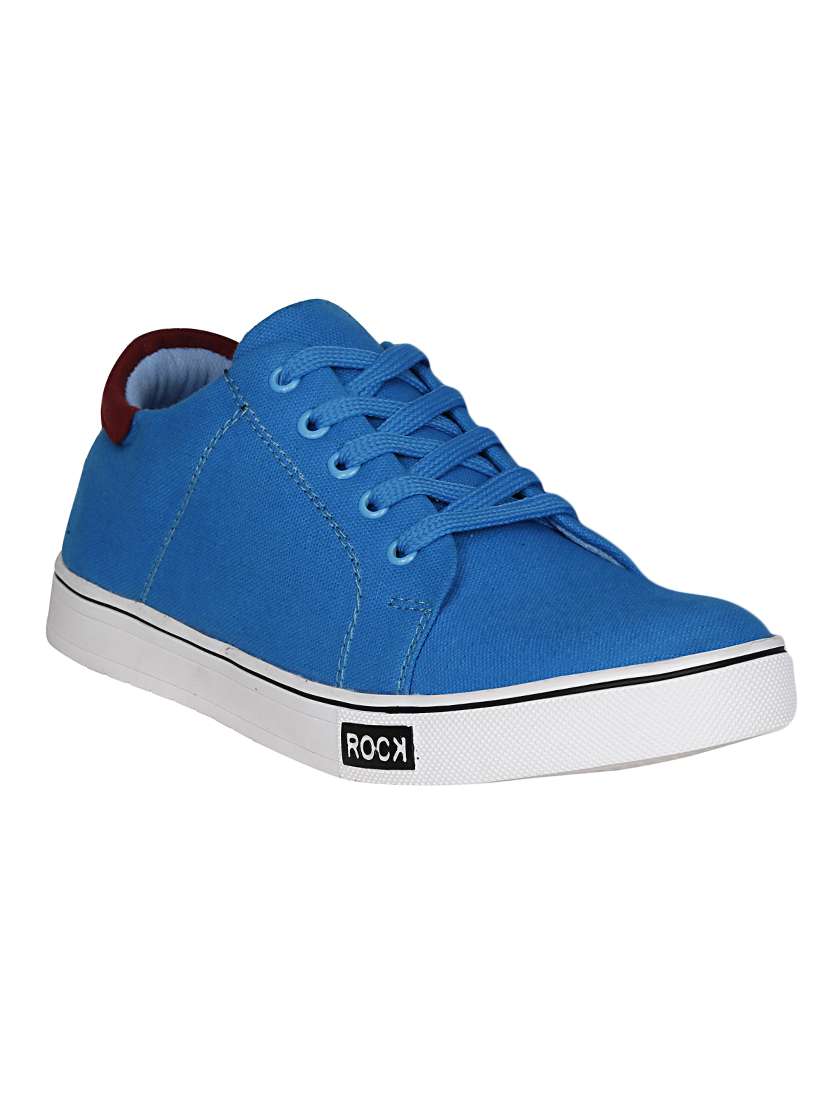 light blue canvas lace up sneaker - 13961527 - Zoom Image - 0