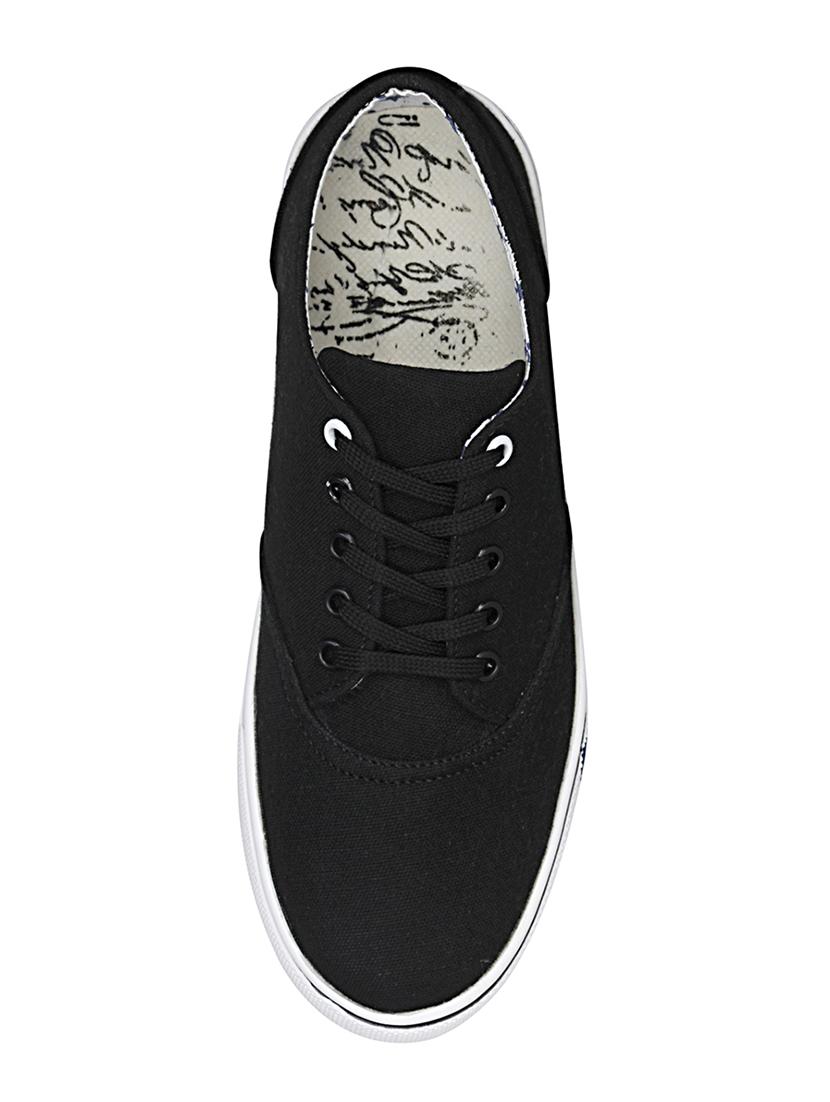 black canvas lace up sneaker - 13961540 - Standard Image - 3