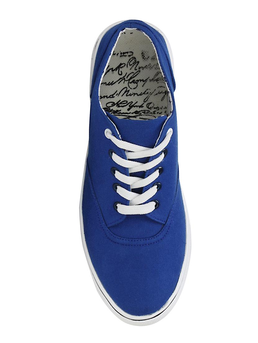 blue canvas lace up sneaker - 13961541 - Standard Image - 3