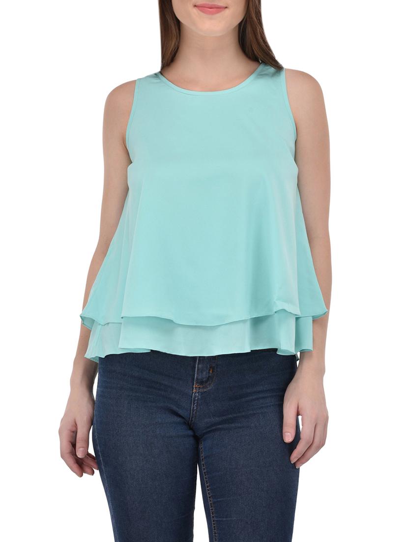 round neck layered top - 13961934 - Zoom Image - 0