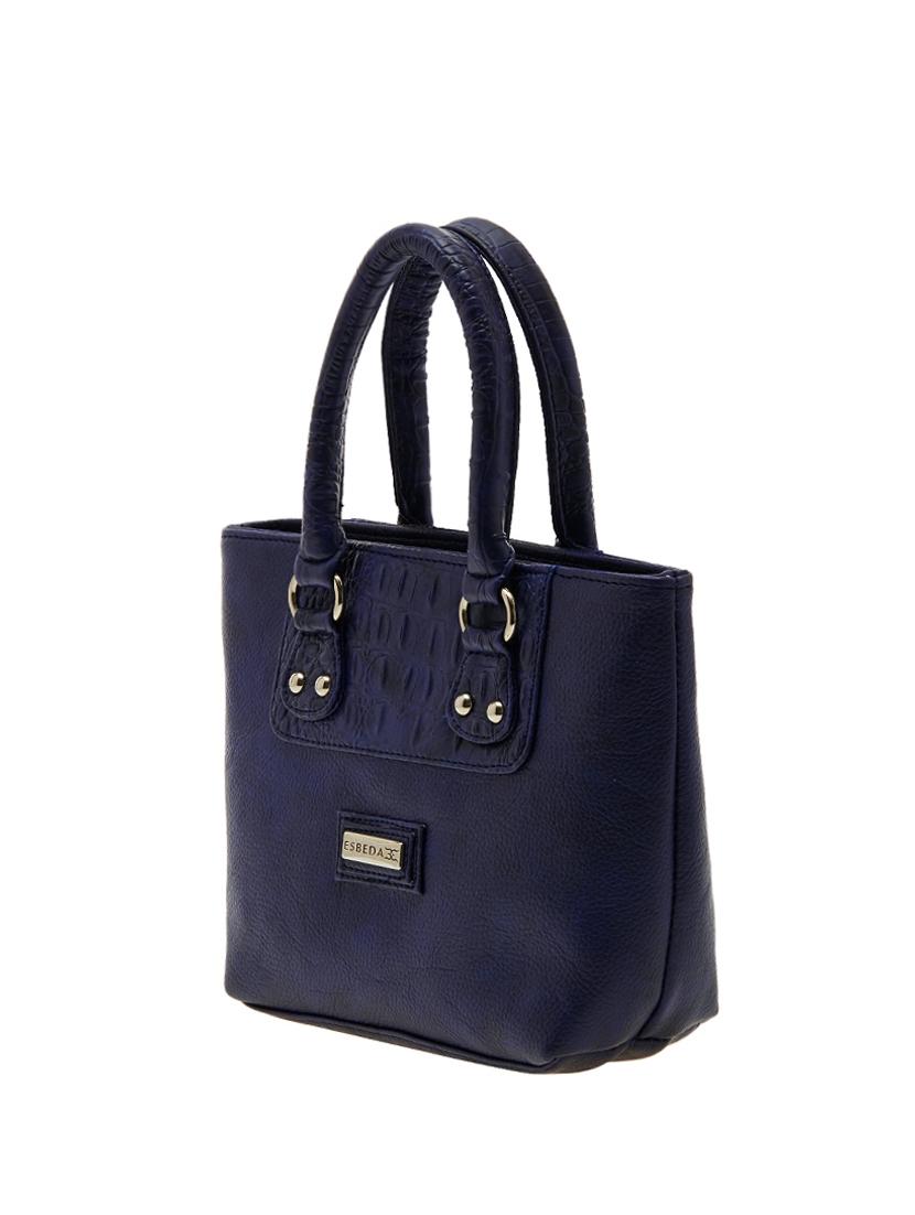 blue leatherette regular handbag - 13962946 - Standard Image - 3