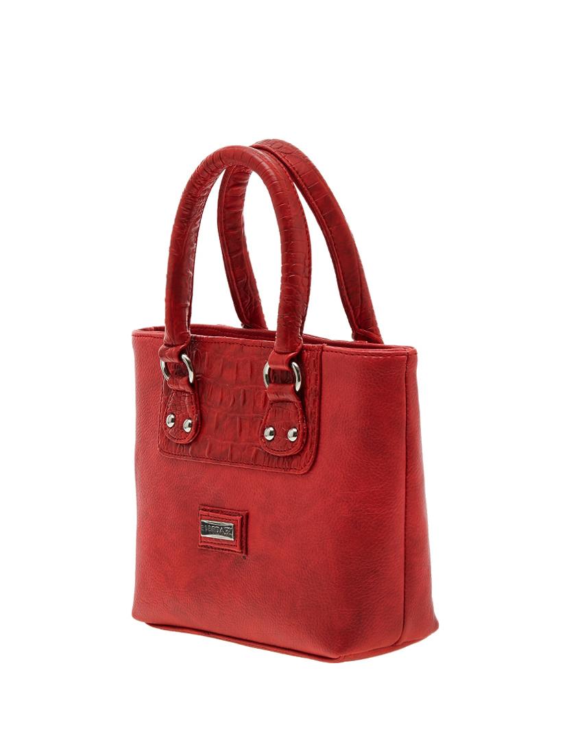 red leatherette regular handbag - 13962948 - Standard Image - 3