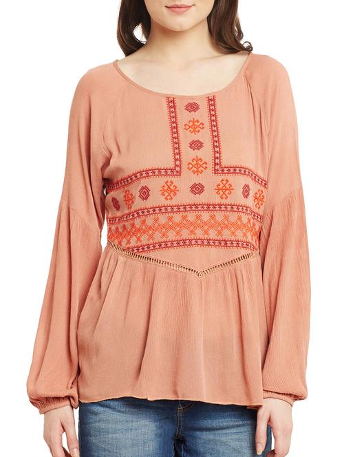 embroidered detail lace detail top  - 13965448 -  Standard Image - 0