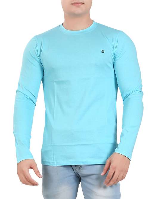 light blue cotton t-shirt - 13972427 - Standard Image - 0