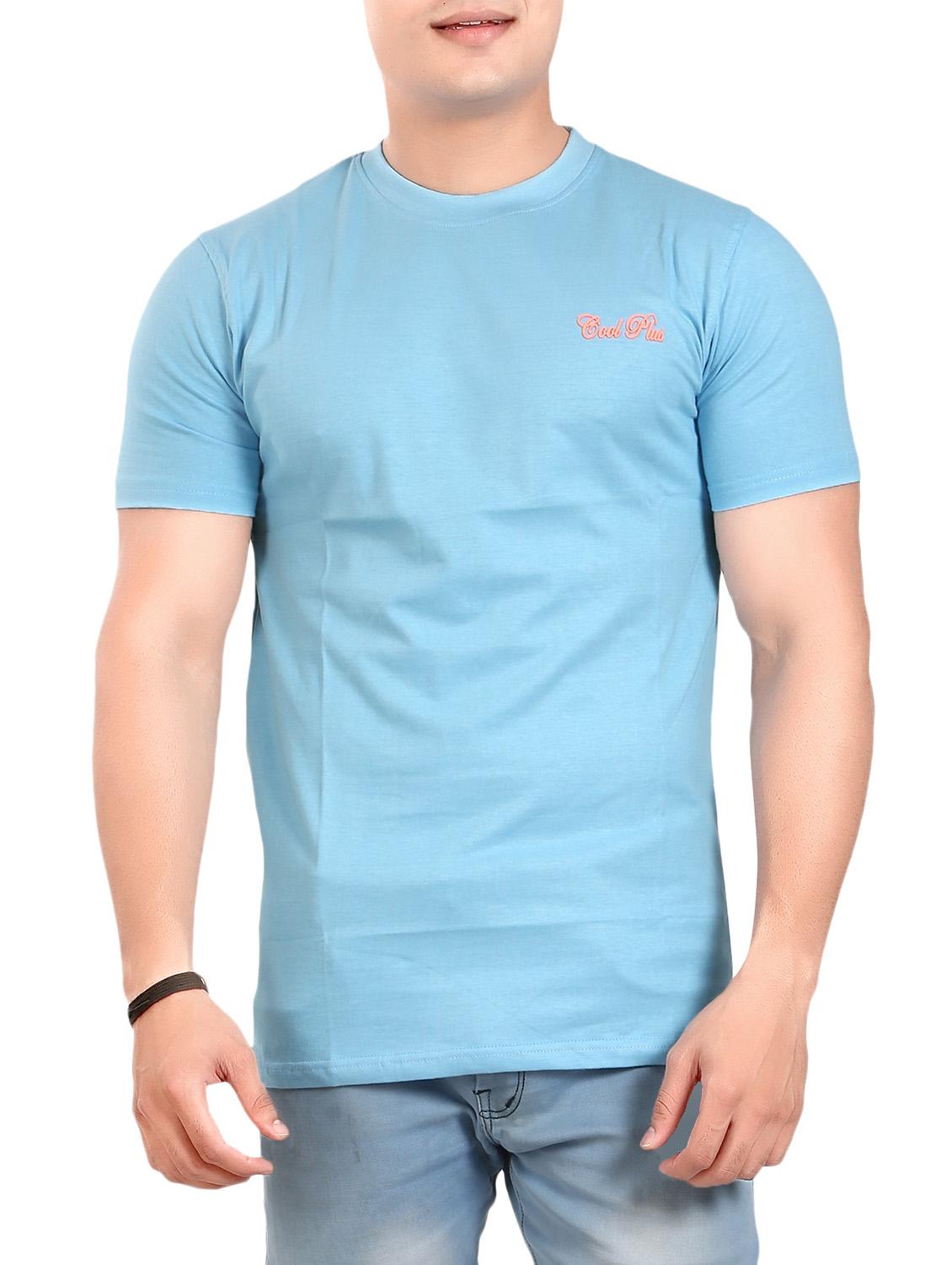 light blue cotton t-shirt - 13972442 - Zoom Image - 0