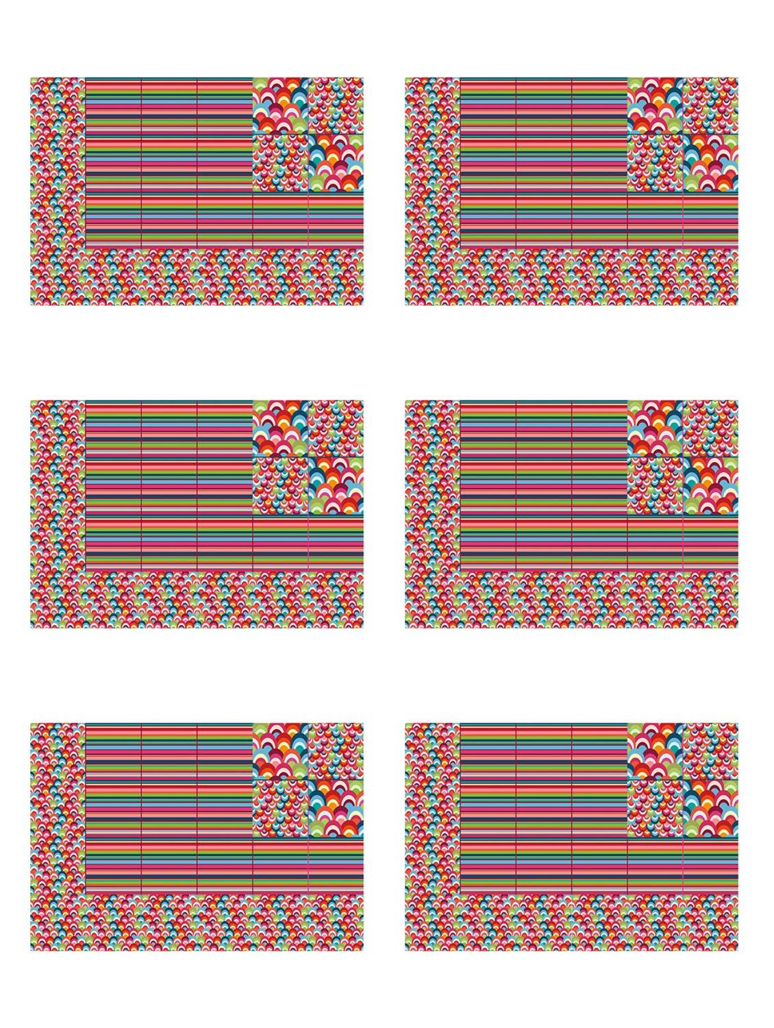 ambbi collections printed polyester set of 6 placemats - 13975308 - Zoom Image - 0