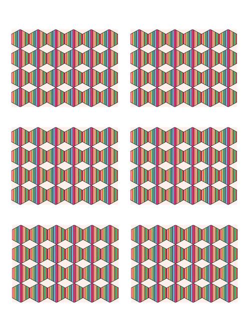 ambbi collections printed polyester set of 6 placemats - 13975310 - Standard Image - 0