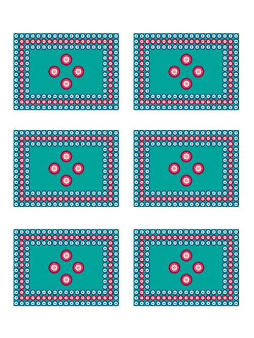 ambbi collections printed polyester set of 6 placemats - 13975311 - Standard Image - 0