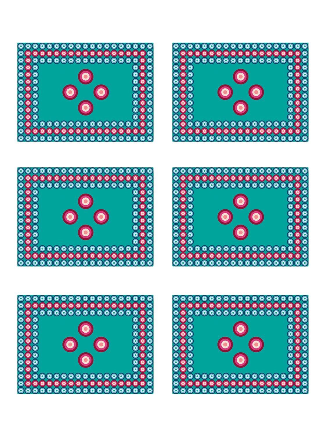 ambbi collections printed polyester set of 6 placemats - 13975311 - Zoom Image - 0