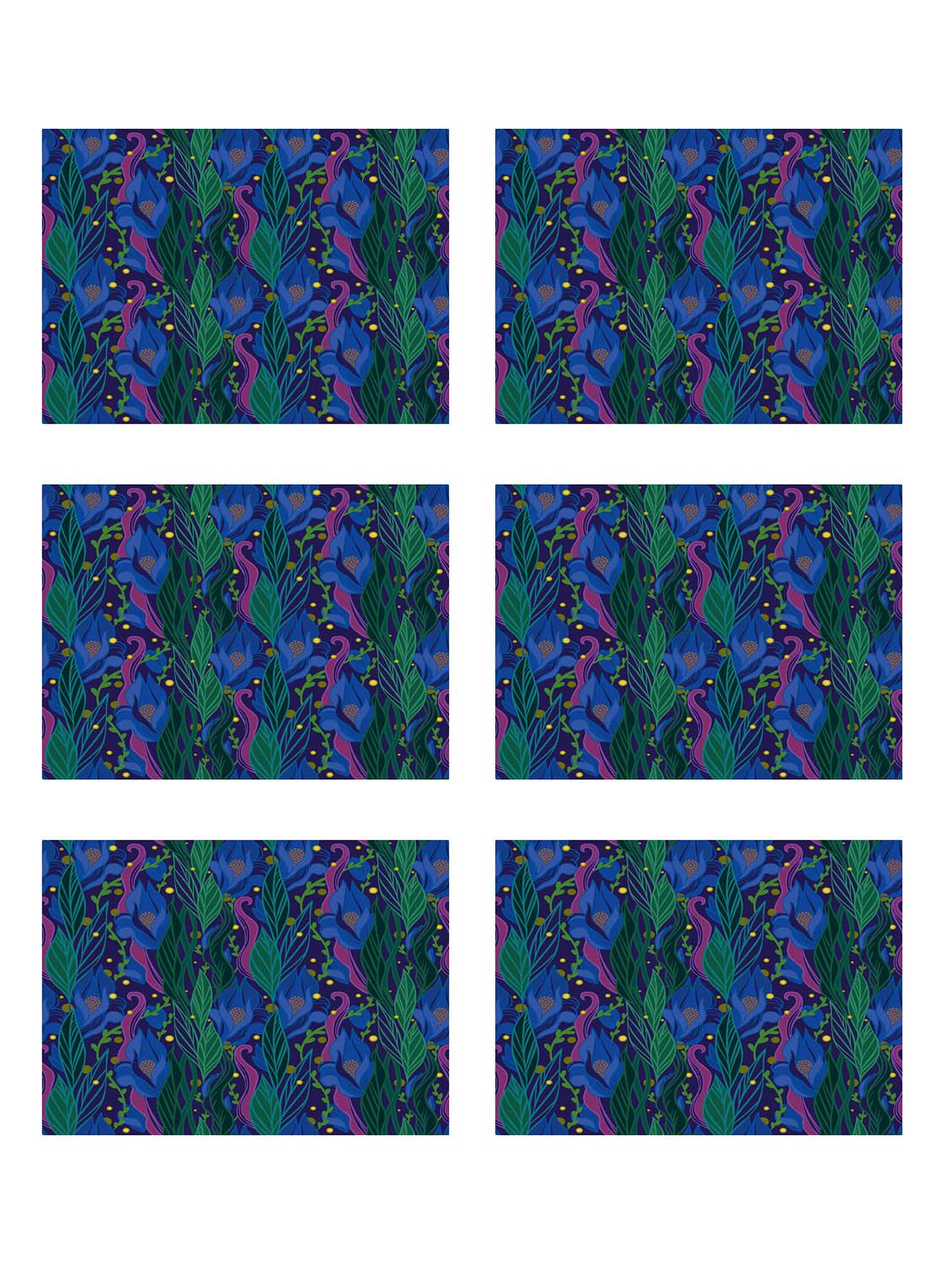 ambbi collections printed polyester set of 6 placemats - 13975321 -  Zoom Image - 0