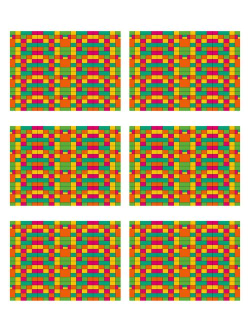 ambbi collections printed polyester set of 6 placemats - 13975322 - Standard Image - 0