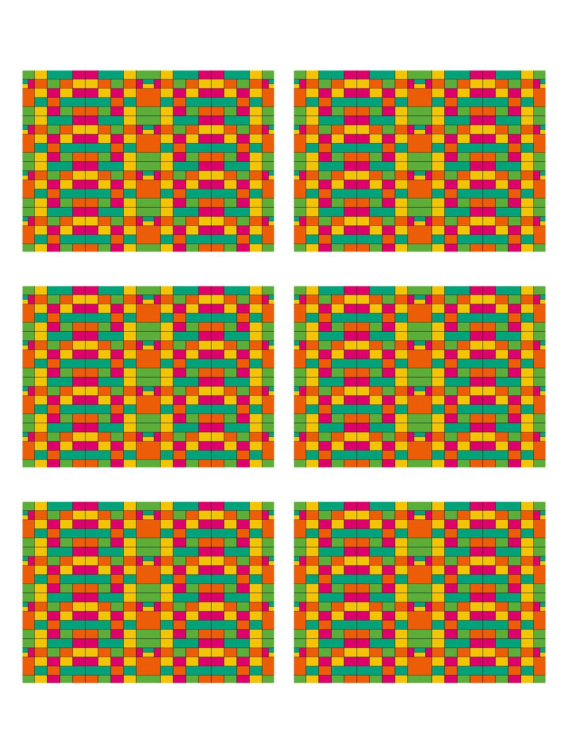 ambbi collections printed polyester set of 6 placemats - 13975322 - Zoom Image - 0