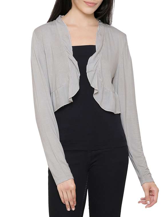grey viscose shrug