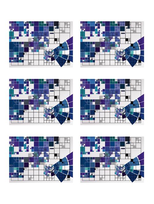 ambbi collections printed polyester set of 6 placemats - 13976860 - Standard Image - 0