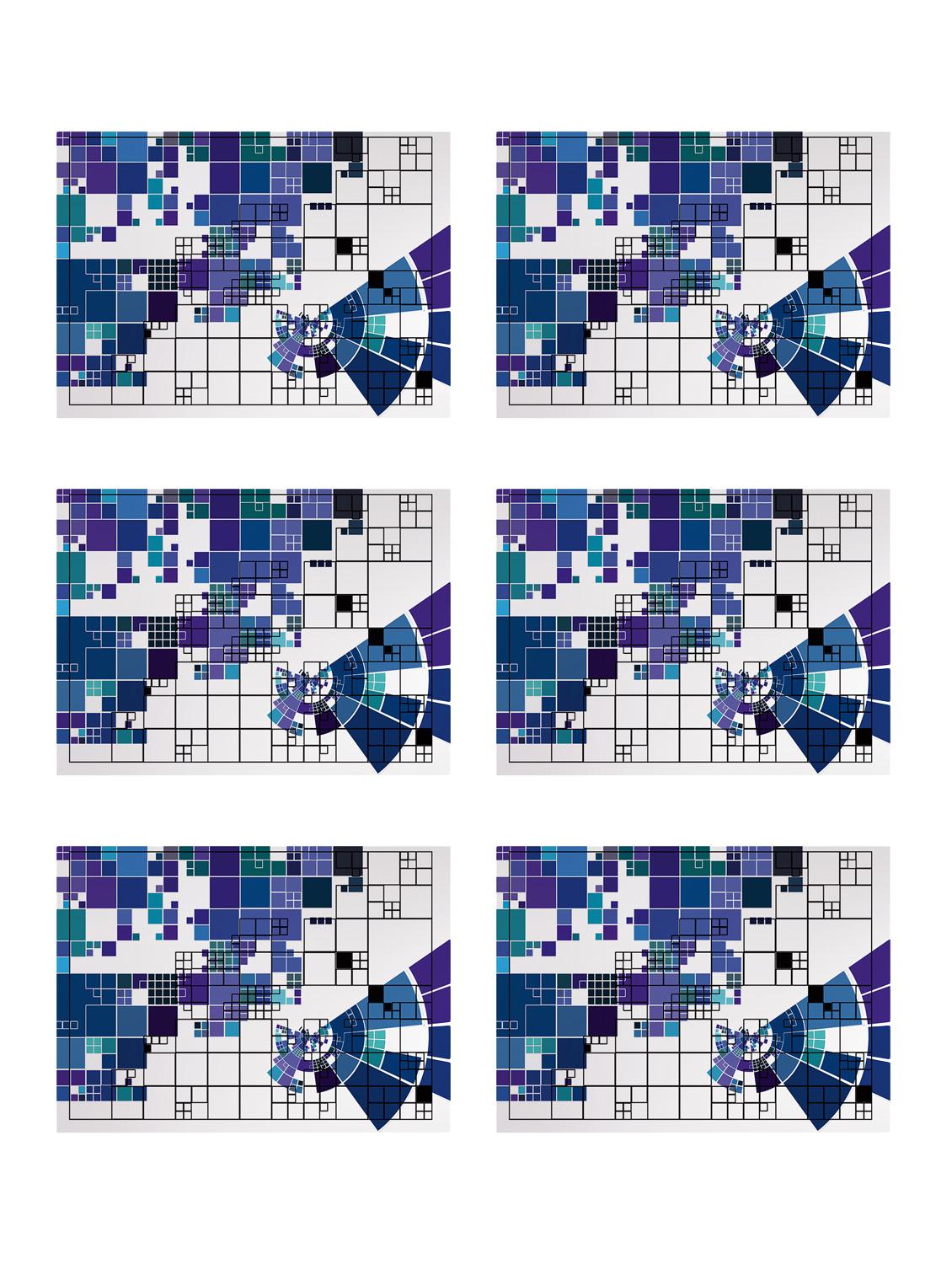 ambbi collections printed polyester set of 6 placemats - 13976860 - Zoom Image - 0