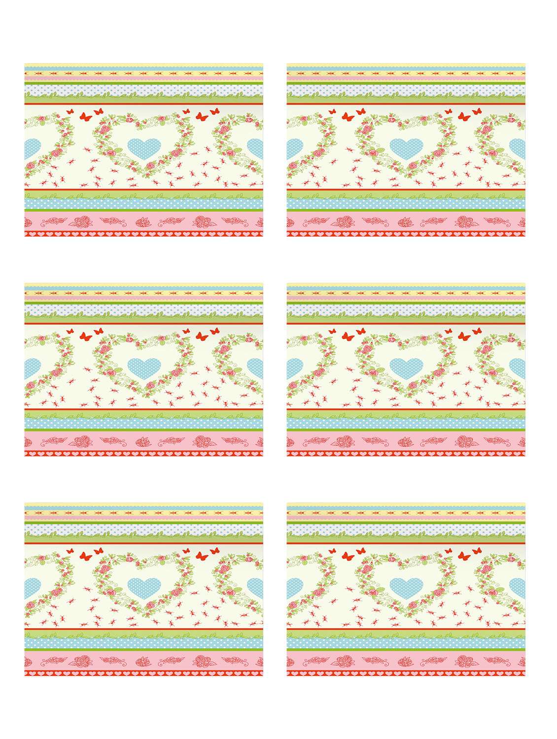 ambbi collections printed polyester set of 6 placemats