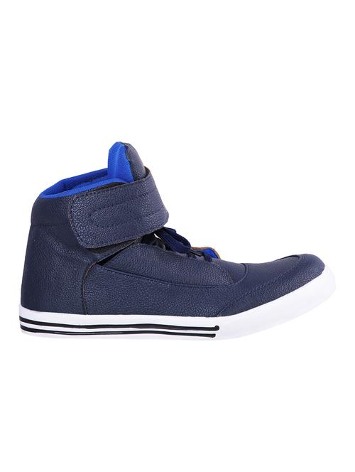 blue leatherette lace up sneaker - 13979081 -  Standard Image - 0