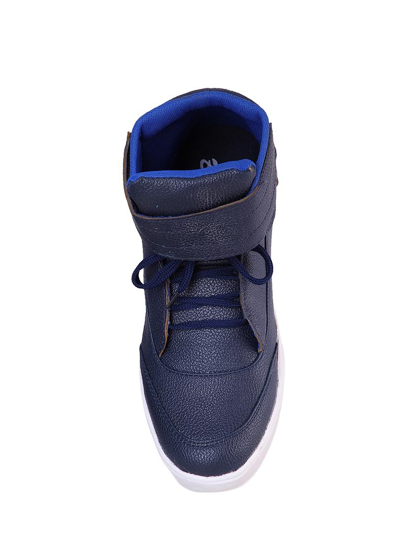 blue leatherette lace up sneaker - 13979081 - Standard Image - 3