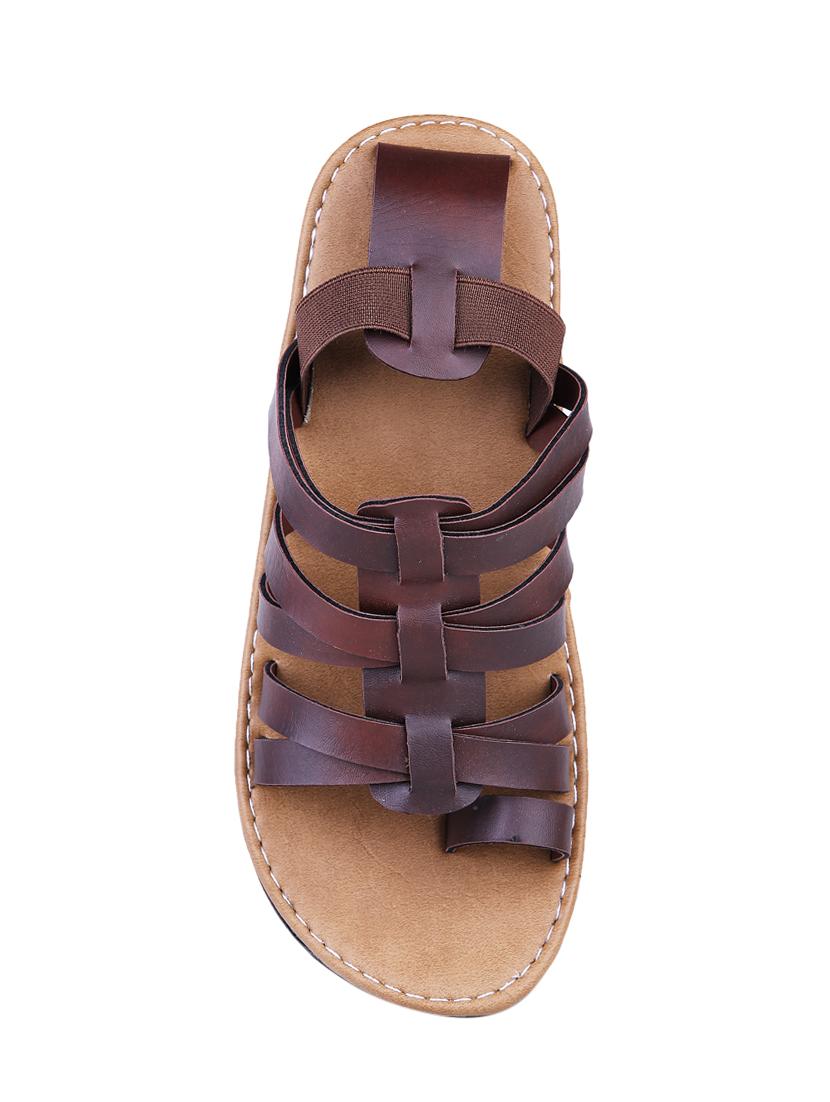 brown leather back strap sandal - 13979092 - Standard Image - 3