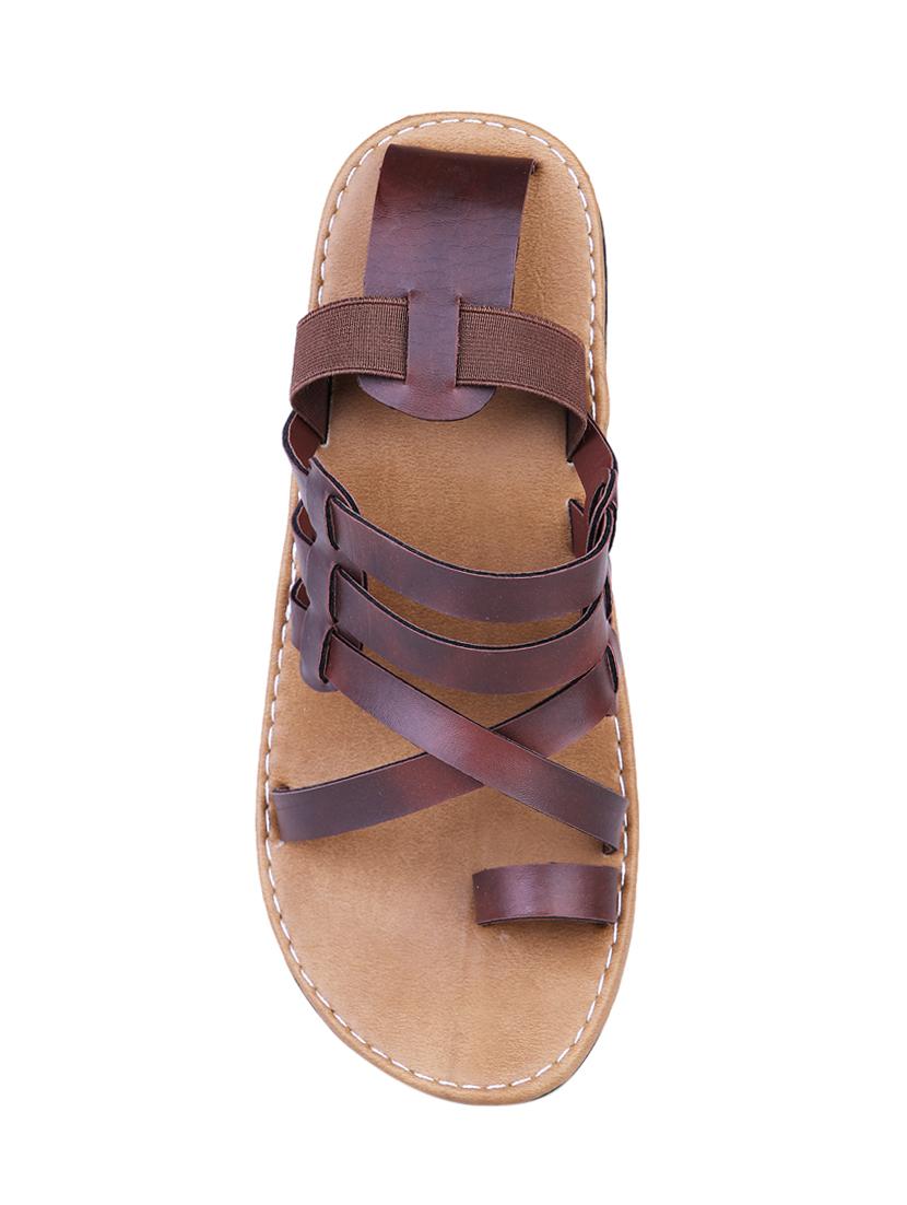 brown leather back strap sandal - 13979096 - Standard Image - 3