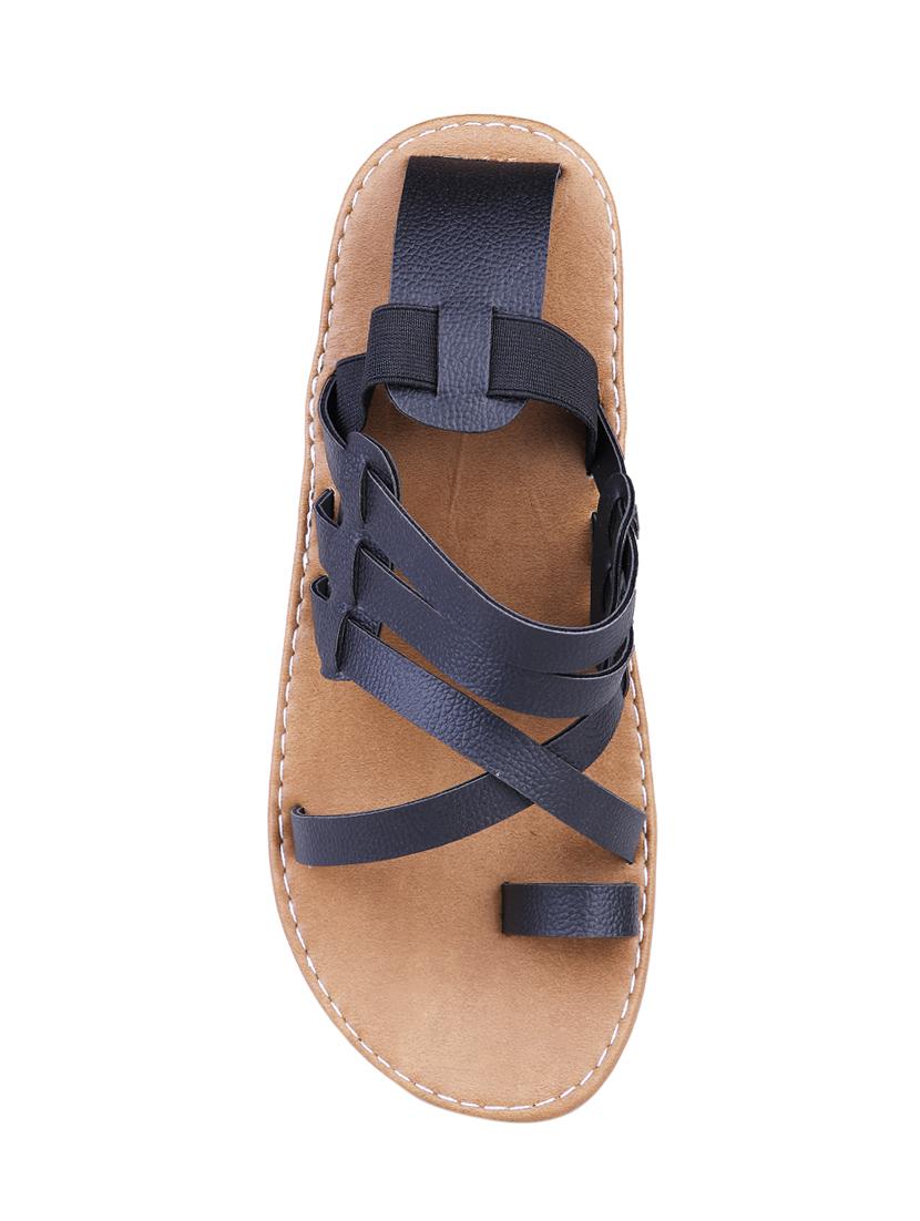 black leather back strap sandal - 13979097 - Standard Image - 3