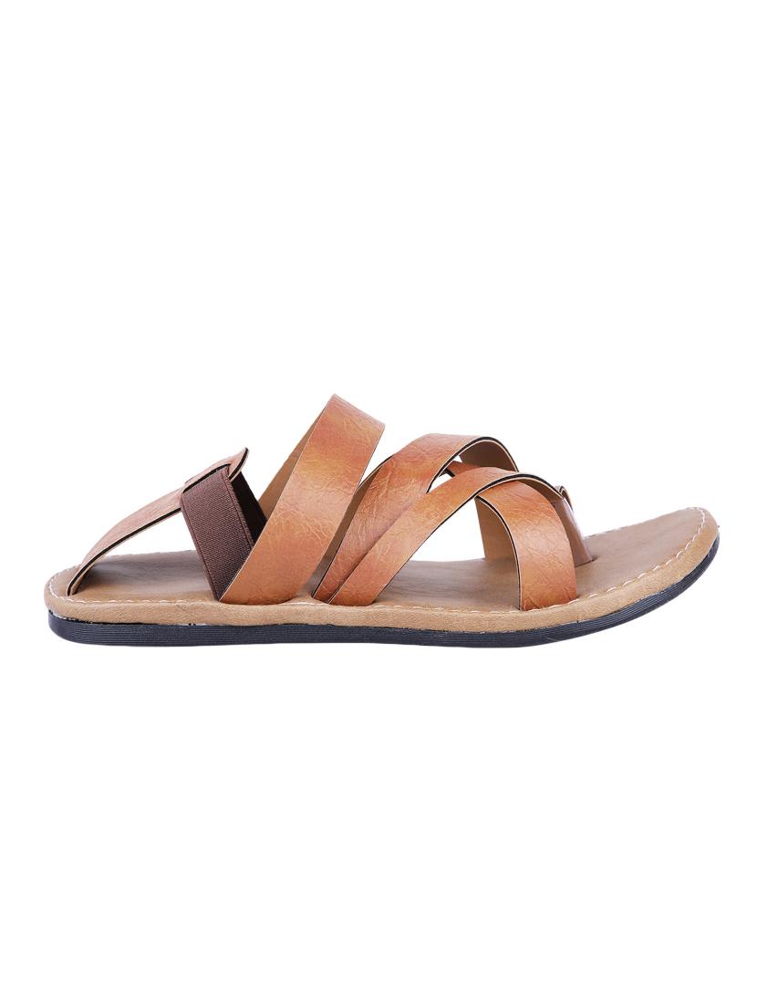 brown leatherette back strap sandal - 13979175 -  Zoom Image - 0
