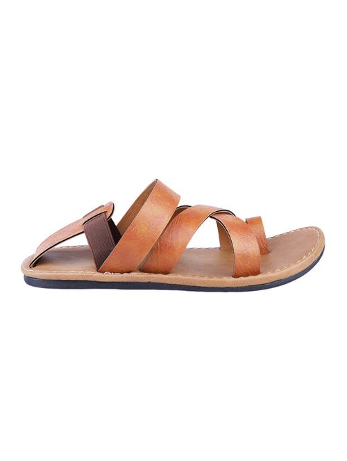 tan leatherette back strap sandal - 13979177 -  Standard Image - 0